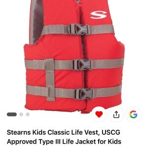 Stearns Kids Classic Red Life Vest